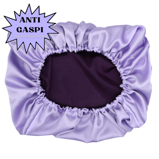 ANTI GASPI Taie d'oreiller en satin réversible violette "Valentine" - Rectangle ou Carrée